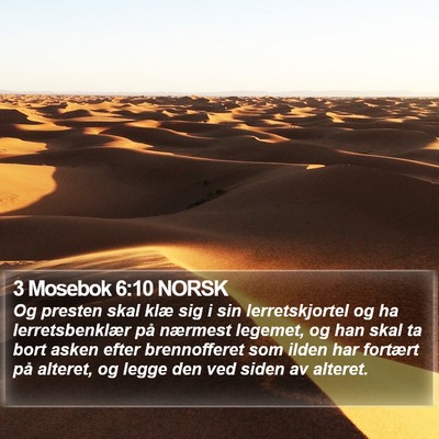 3 Mosebok 6:10 NORSK Bible Verse Image
