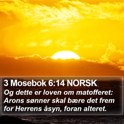 3 Mosebok 6:14 NORSK Bible Verse Image