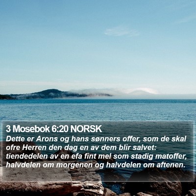 3 Mosebok 6:20 NORSK Bible Verse Image
