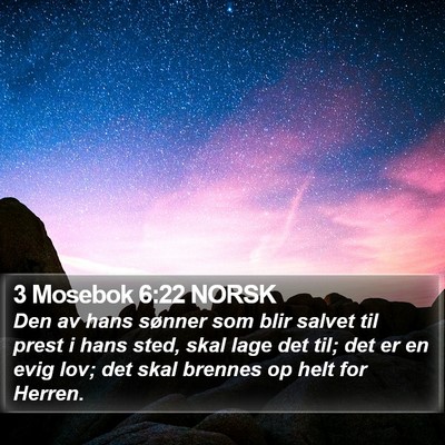 3 Mosebok 6:22 NORSK Bible Verse Image