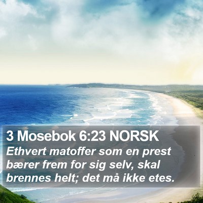 3 Mosebok 6:23 NORSK Bible Verse Image
