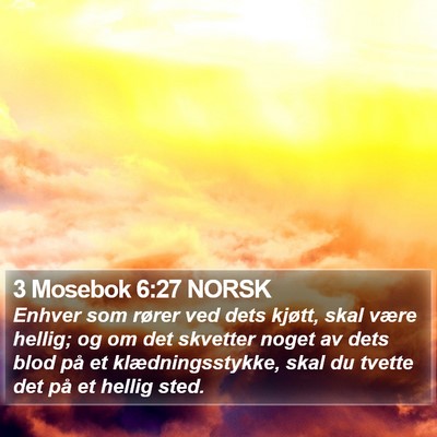 3 Mosebok 6:27 NORSK Bible Verse Image