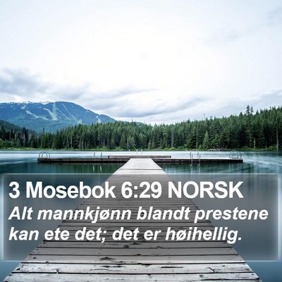 3 Mosebok 6:29 NORSK Bible Verse Image