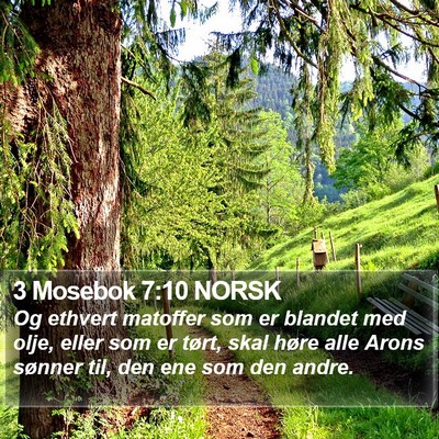 3 Mosebok 7:10 NORSK Bible Verse Image