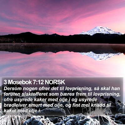 3 Mosebok 7:12 NORSK Bible Verse Image