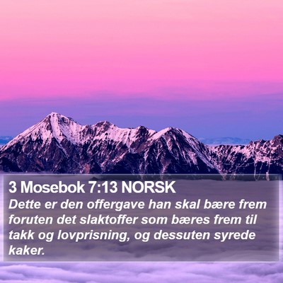 3 Mosebok 7:13 NORSK Bible Verse Image