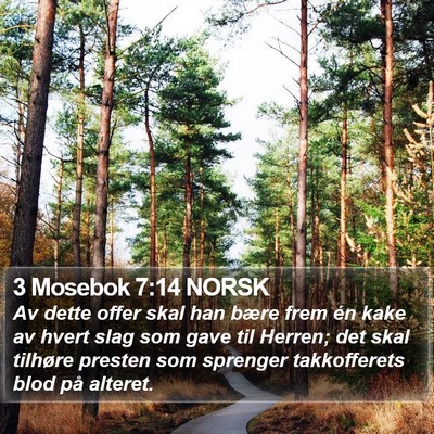 3 Mosebok 7:14 NORSK Bible Verse Image