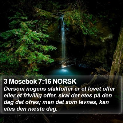 3 Mosebok 7:16 NORSK Bible Verse Image