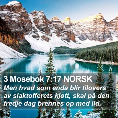 3 Mosebok 7:17 NORSK Bible Verse Image