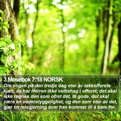 3 Mosebok 7:18 NORSK Bible Verse Image