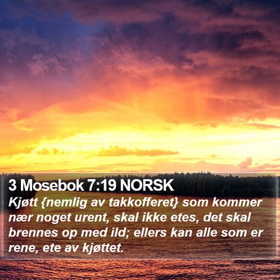 3 Mosebok 7:19 NORSK Bible Verse Image