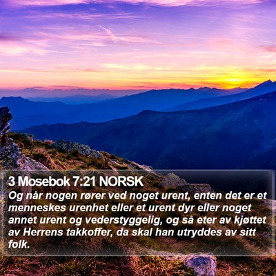 3 Mosebok 7:21 NORSK Bible Verse Image