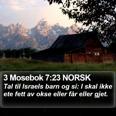 3 Mosebok 7:23 NORSK Bible Verse Image