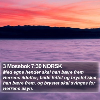 3 Mosebok 7:30 NORSK Bible Verse Image