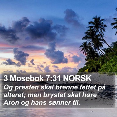 3 Mosebok 7:31 NORSK Bible Verse Image