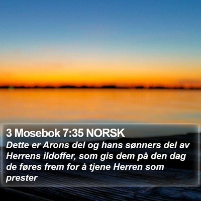 3 Mosebok 7:35 NORSK Bible Verse Image