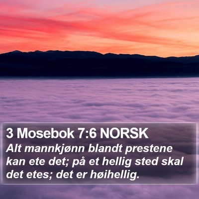 3 Mosebok 7:6 NORSK Bible Verse Image