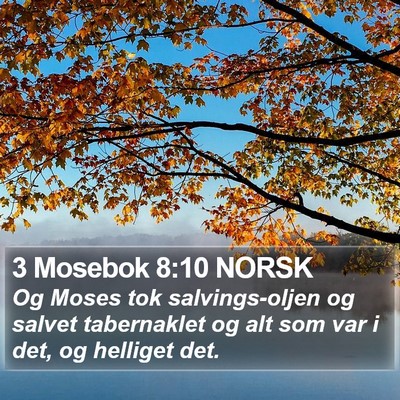 3 Mosebok 8:10 NORSK Bible Verse Image