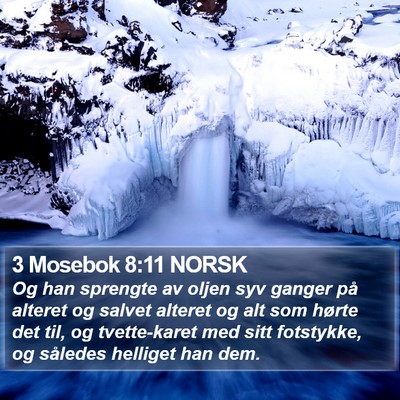 3 Mosebok 8:11 NORSK Bible Verse Image