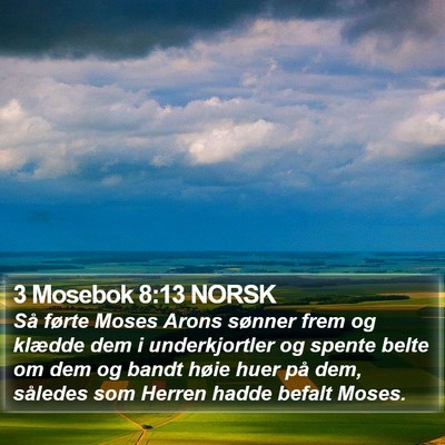 3 Mosebok 8:13 NORSK Bible Verse Image
