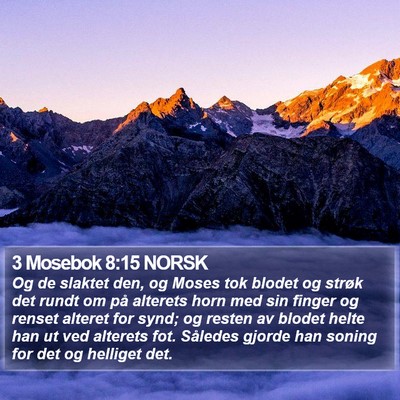 3 Mosebok 8:15 NORSK Bible Verse Image