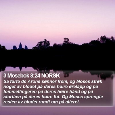 3 Mosebok 8:24 NORSK Bible Verse Image