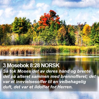 3 Mosebok 8:28 NORSK Bible Verse Image