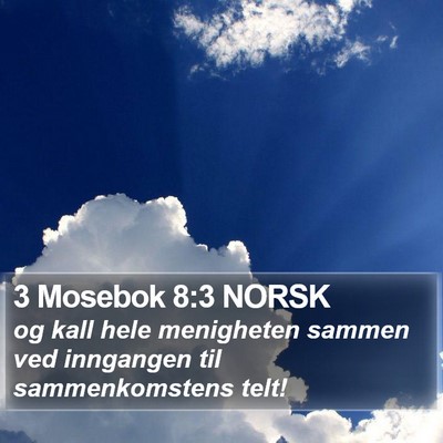 3 Mosebok 8:3 NORSK Bible Verse Image