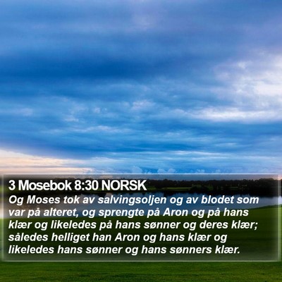 3 Mosebok 8:30 NORSK Bible Verse Image