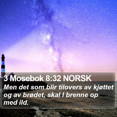 3 Mosebok 8:32 NORSK Bible Verse Image