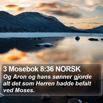 3 Mosebok 8:36 NORSK Bible Verse Image
