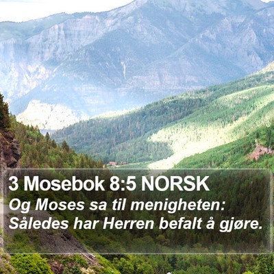3 Mosebok 8:5 NORSK Bible Verse Image