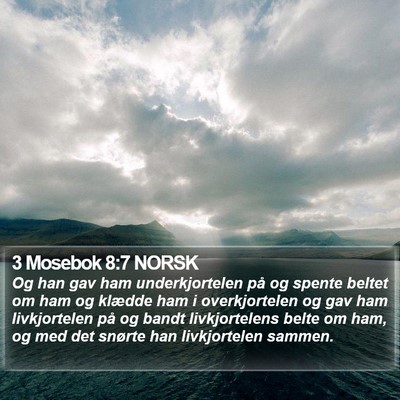 3 Mosebok 8:7 NORSK Bible Verse Image