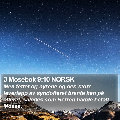 3 Mosebok 9:10 NORSK Bible Verse Image