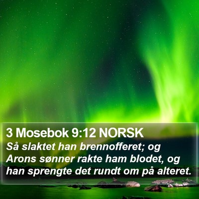 3 Mosebok 9:12 NORSK Bible Verse Image