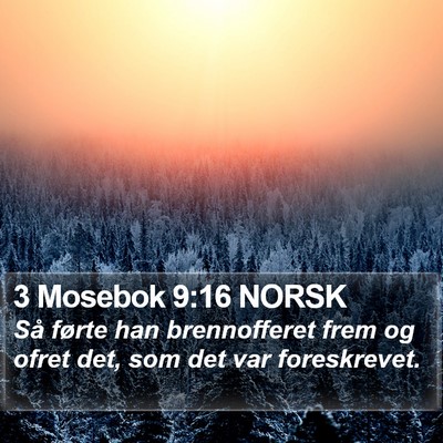 3 Mosebok 9:16 NORSK Bible Verse Image