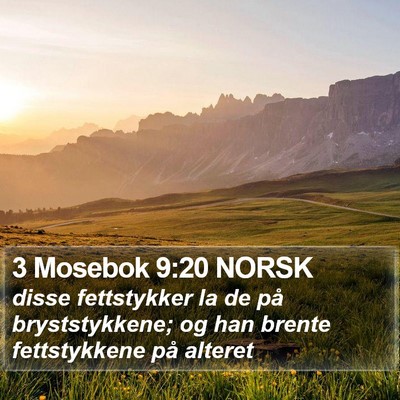 3 Mosebok 9:20 NORSK Bible Verse Image