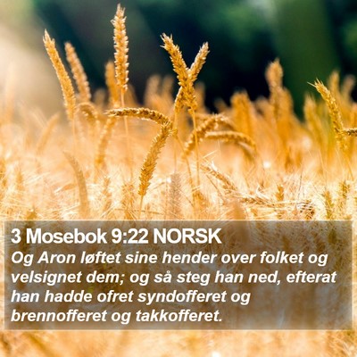 3 Mosebok 9:22 NORSK Bible Verse Image