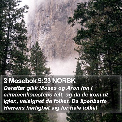 3 Mosebok 9:23 NORSK Bible Verse Image