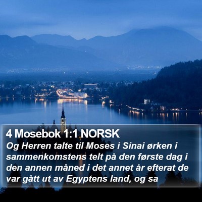 4 Mosebok 1:1 NORSK Bible Verse Image