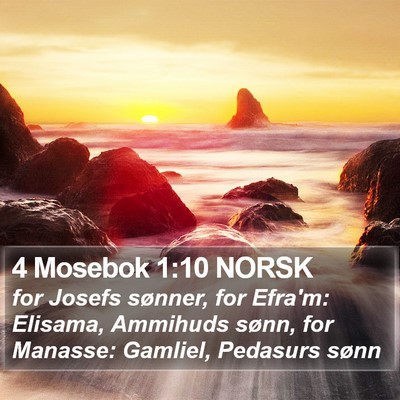 4 Mosebok 1:10 NORSK Bible Verse Image