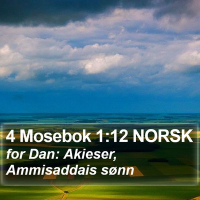 4 Mosebok 1:12 NORSK Bible Verse Image