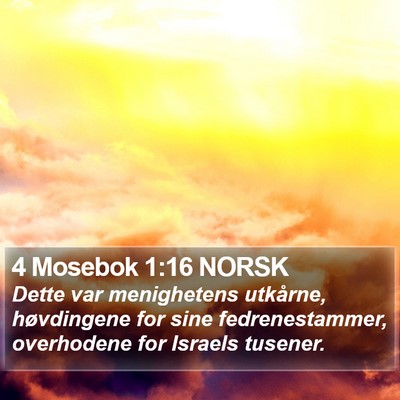4 Mosebok 1:16 NORSK Bible Verse Image