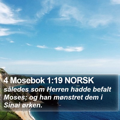 4 Mosebok 1:19 NORSK Bible Verse Image