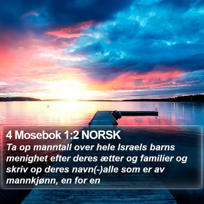 4 Mosebok 1:2 NORSK Bible Verse Image