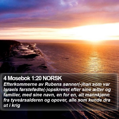 4 Mosebok 1:20 NORSK Bible Verse Image