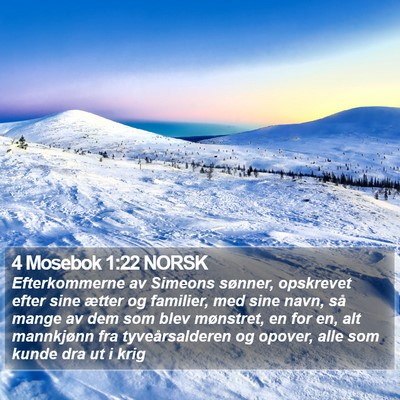4 Mosebok 1:22 NORSK Bible Verse Image