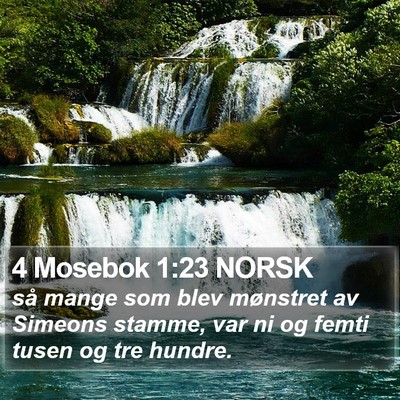 4 Mosebok 1:23 NORSK Bible Verse Image