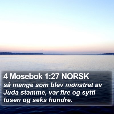 4 Mosebok 1:27 NORSK Bible Verse Image