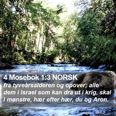 4 Mosebok 1:3 NORSK Bible Verse Image